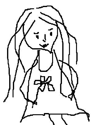 рисунка - момиче с дълга коса
